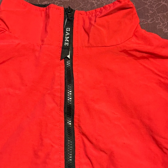 Men's Black and Red 3/4 zip pullover jacket - Picture 4 of 7